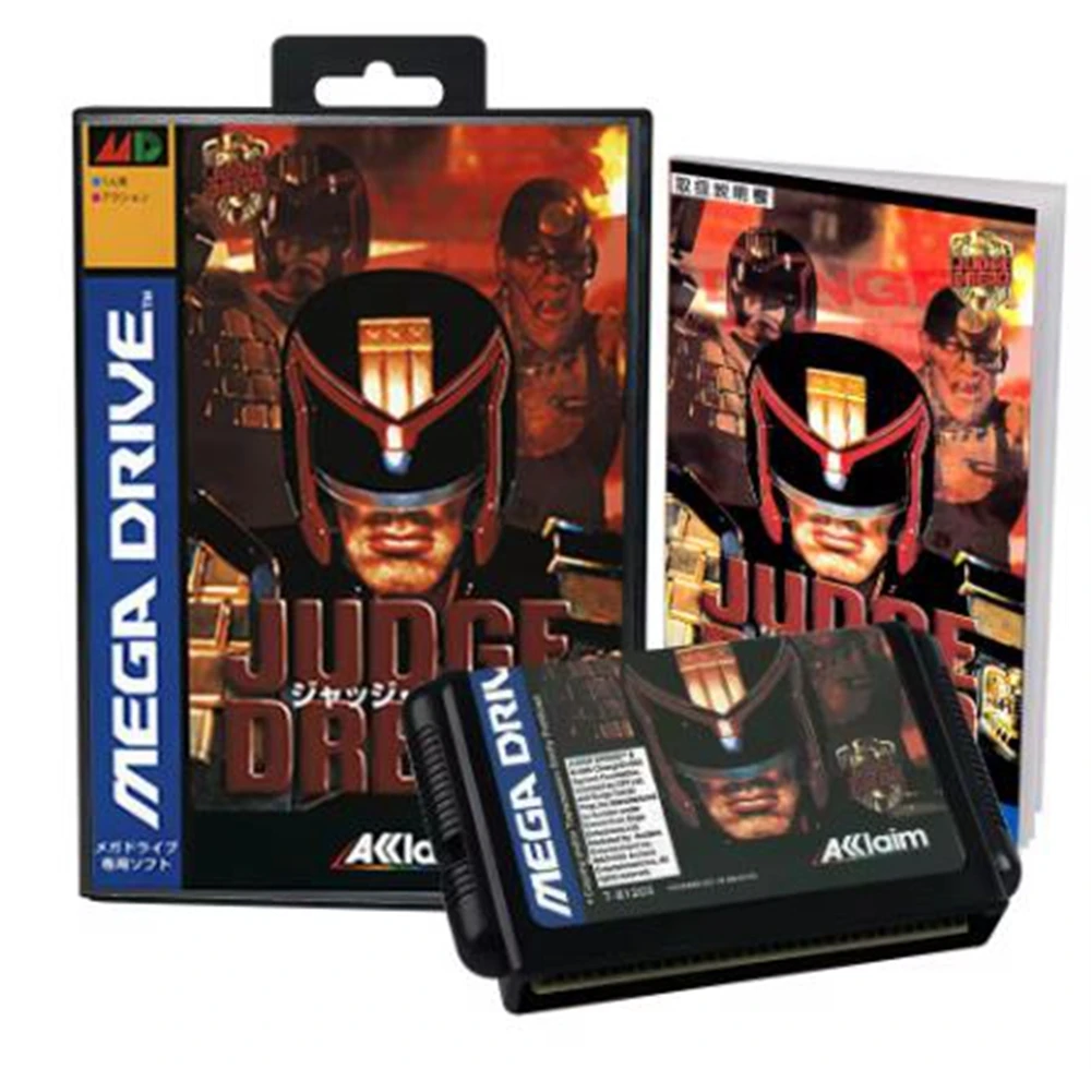 

Judge Dred with Box and Manual for 16 Bit Sega MD Game Cartridge Megadrive Genesis System