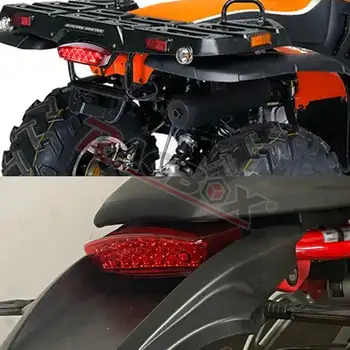 摩托車後LED尾燈 紅+白牌照燈 行車燈 煞車燈 通用型,適用於ATV UTV 賽車 巡航車 8 最佳銷售 摩托車LED尾燈 - №6