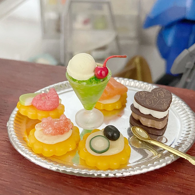 1/2pcs Drink Ice Cream Cups Cocktail Glass Model Pretend Play Mini Food Fit Play House Toy Doll Accessories Dollhouse Miniature
