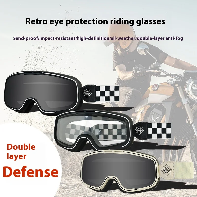 

New Motorcycle Retro Goggles Men And Women Outdoor Windproof Dustproof Harley Goggles Off Road Racing Riding Sports Glasses