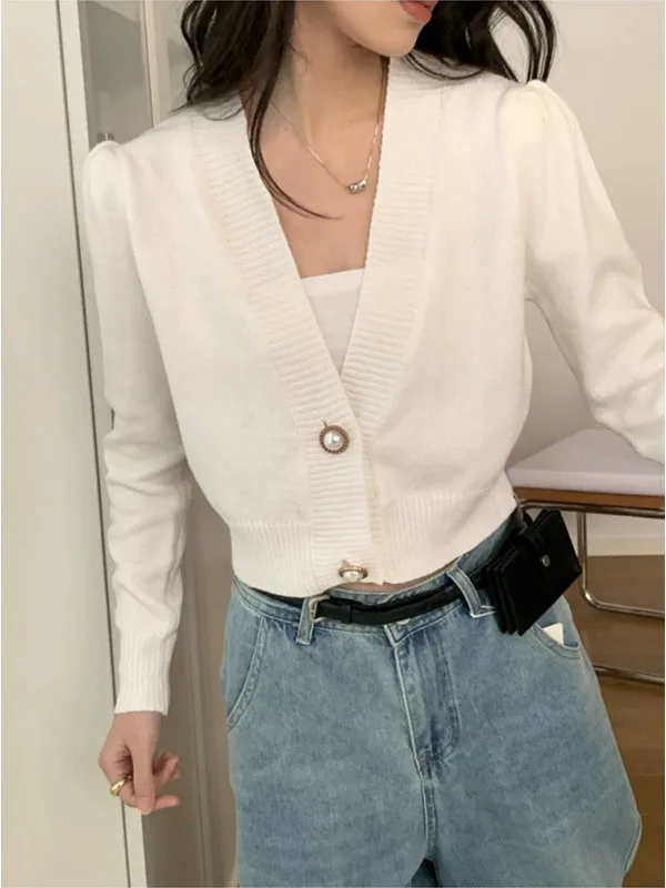 

Вязаный свитер с высокой талией, пальто, женский свободный крой, цветной универсальный модный кардиган, весна-осень-зима