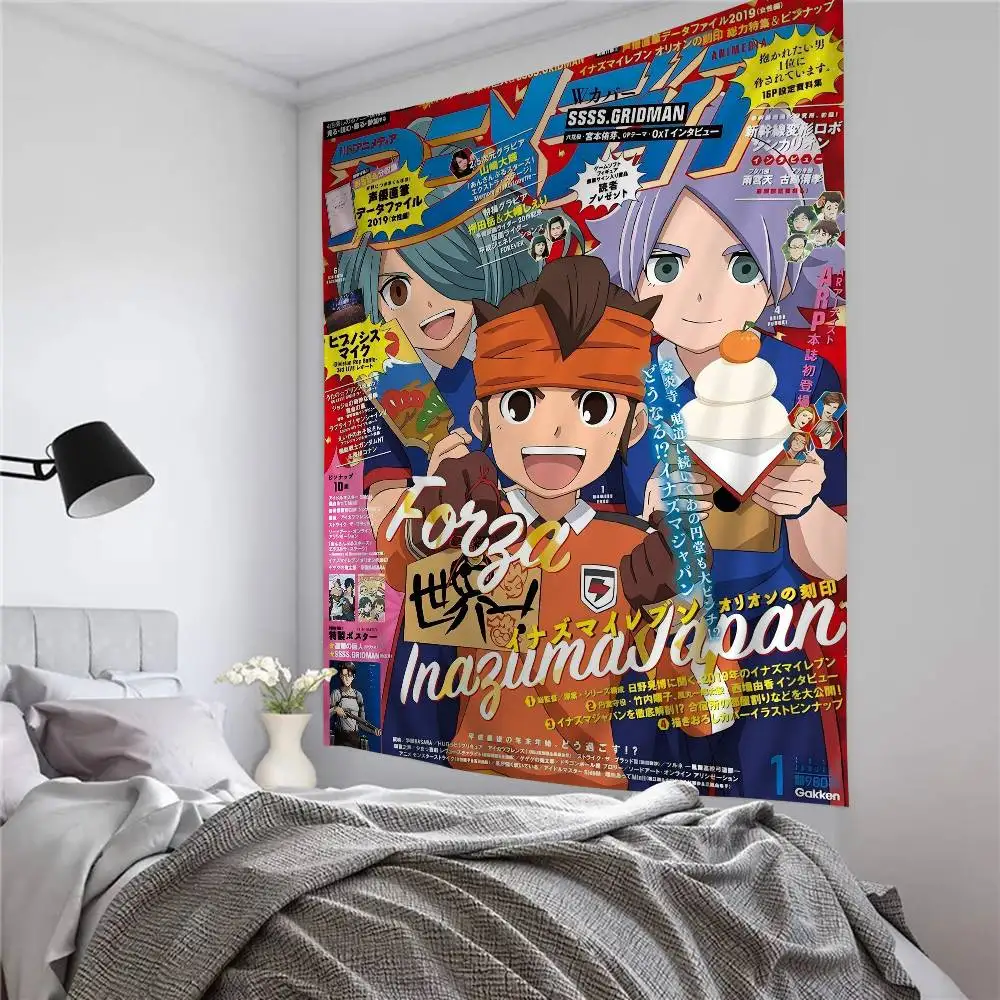 الكلاسيكية أنيمي لعبة I_inazuma E_eleven مطبوعة كبيرة قماش مزخرف جداري معلقة التارو الهبي جدار السجاد النوم ديكور المنزل