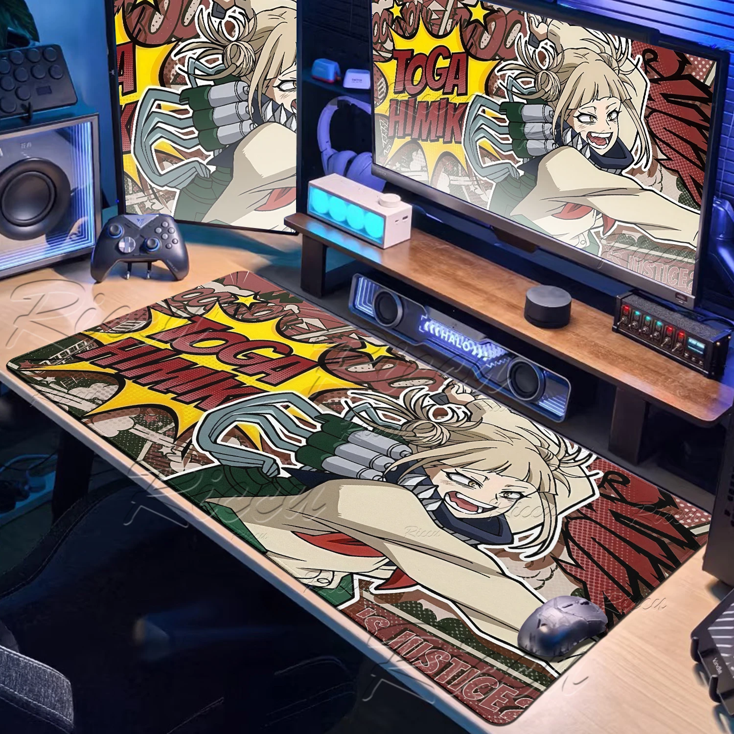 Large Mouse Pads XXL Gaming Accessories Office Gamer Keyboard Aesthetics Carpet Non-Slip Laptop Anime My Hero H-Himiko Toga Mats