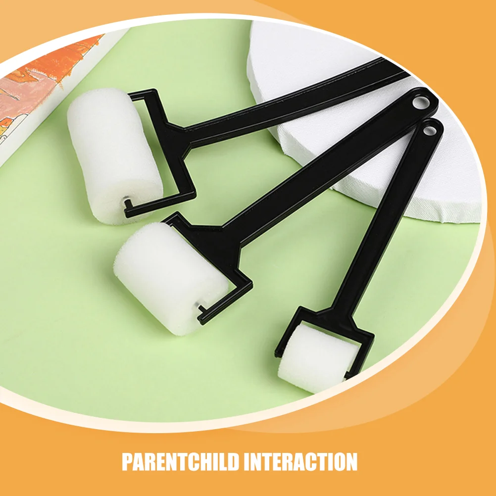 6 Pcs Scroll Wheel Children's Drawing Tools Toddler Kids Sponge Foam Paint Brush