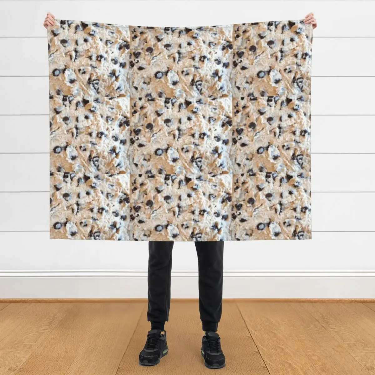 

Chocolate Chip Cookie Dough Throw Blanket Flannel Summer halloween Blankets