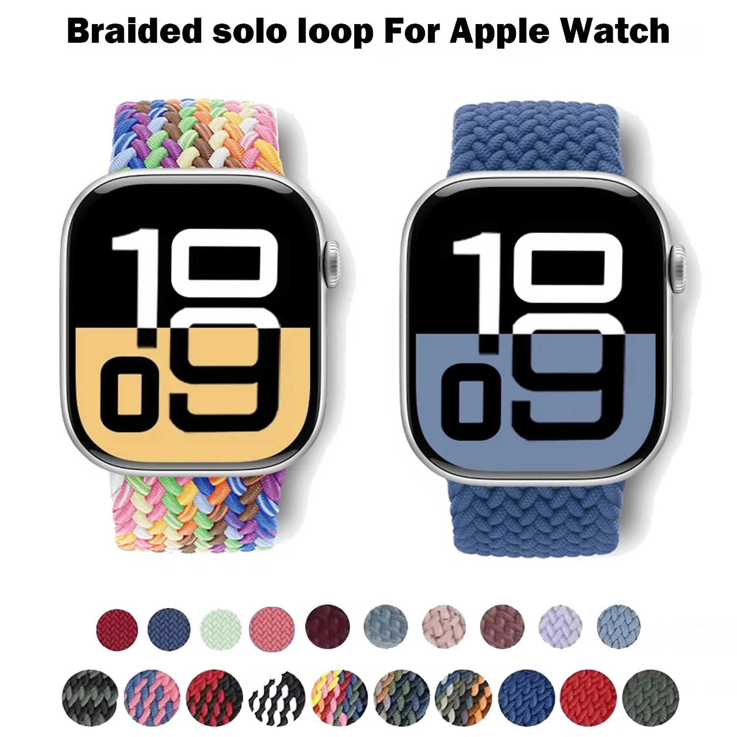 Armband für Apple Watch Series 11 10 9 7 8 6 SE 46mm 41mm 45mm 40mm 44mm 42mm Stilvolles Armband Ultra 49mm Geflochtenes Solo Loop Armband