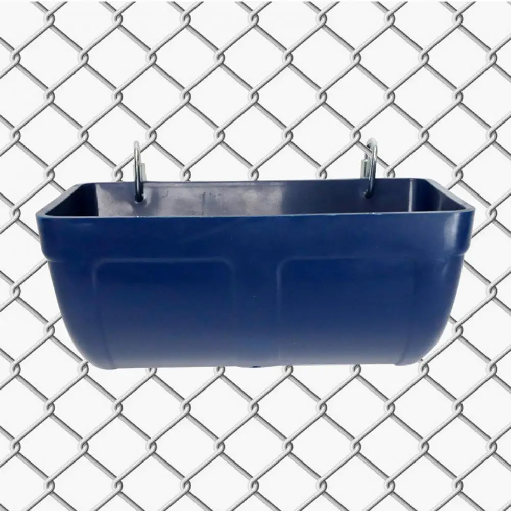 

Spill-proof Livestock Feeder Durable Hanging Poultry Feeder Set for Ducks Chickens Farm Home Outdoor Feeding Container Fence