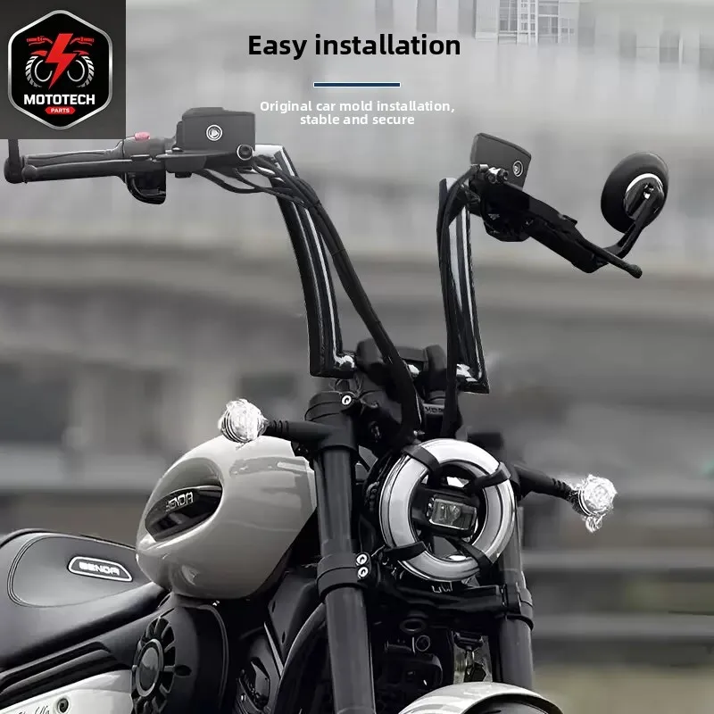 Benda Jinjila 350NEO one-stop modified motorcycle handle side bag folded against the back of the exhaust pipe anti-scalding