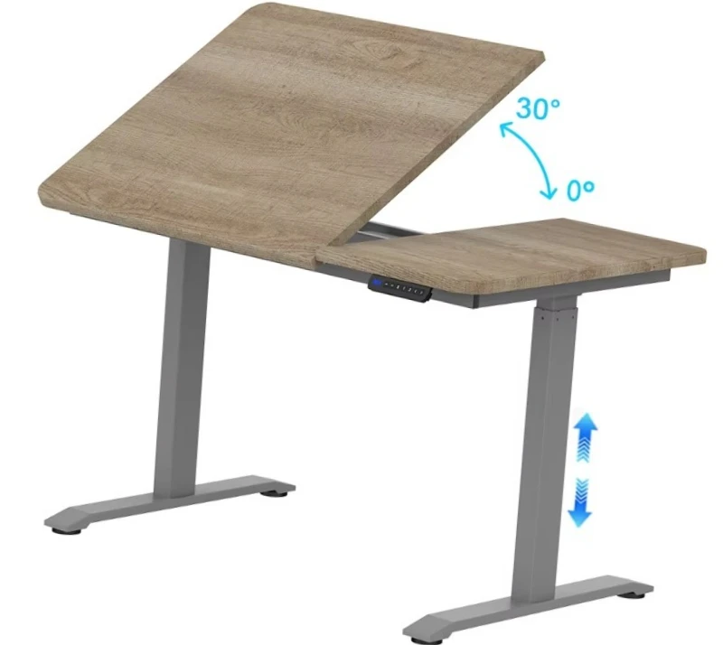 

Multifunctional Electric Height Adjustable Art Craft Artists Station Ergonomic Half Flip Sit Standing Drawing Desk,Coffee Table