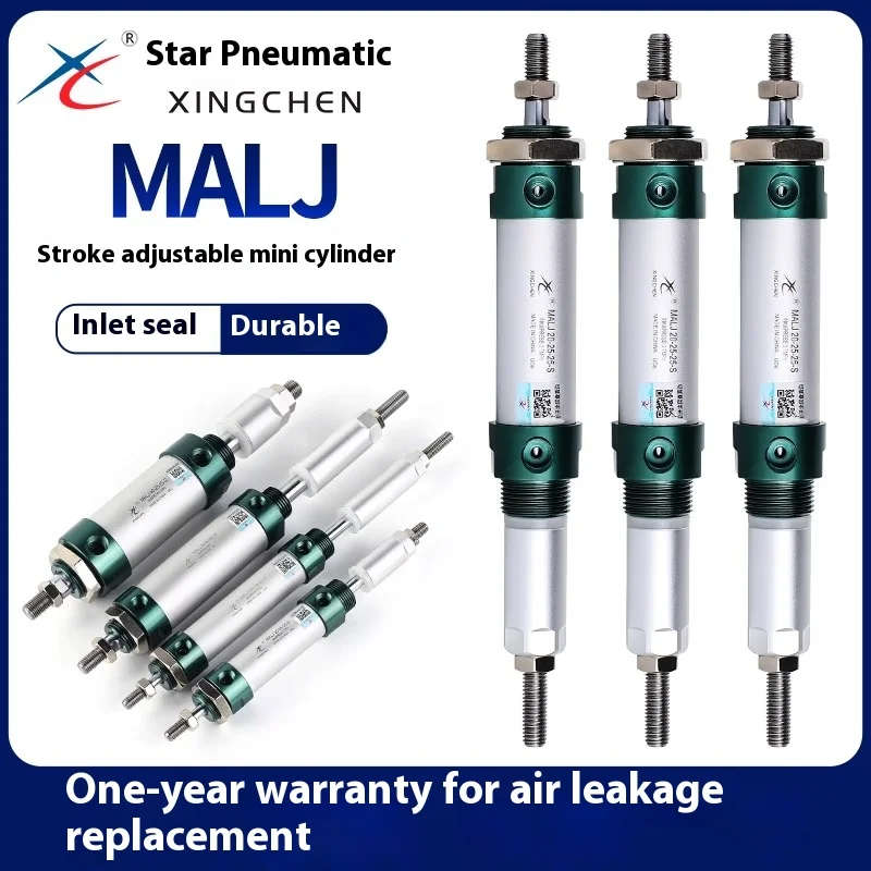 

Xingchen Pneumatic Aluminum Alloy Mini Cylinder Adjustable MALJ16/20/25/32/40-50X75 * 100-125-S