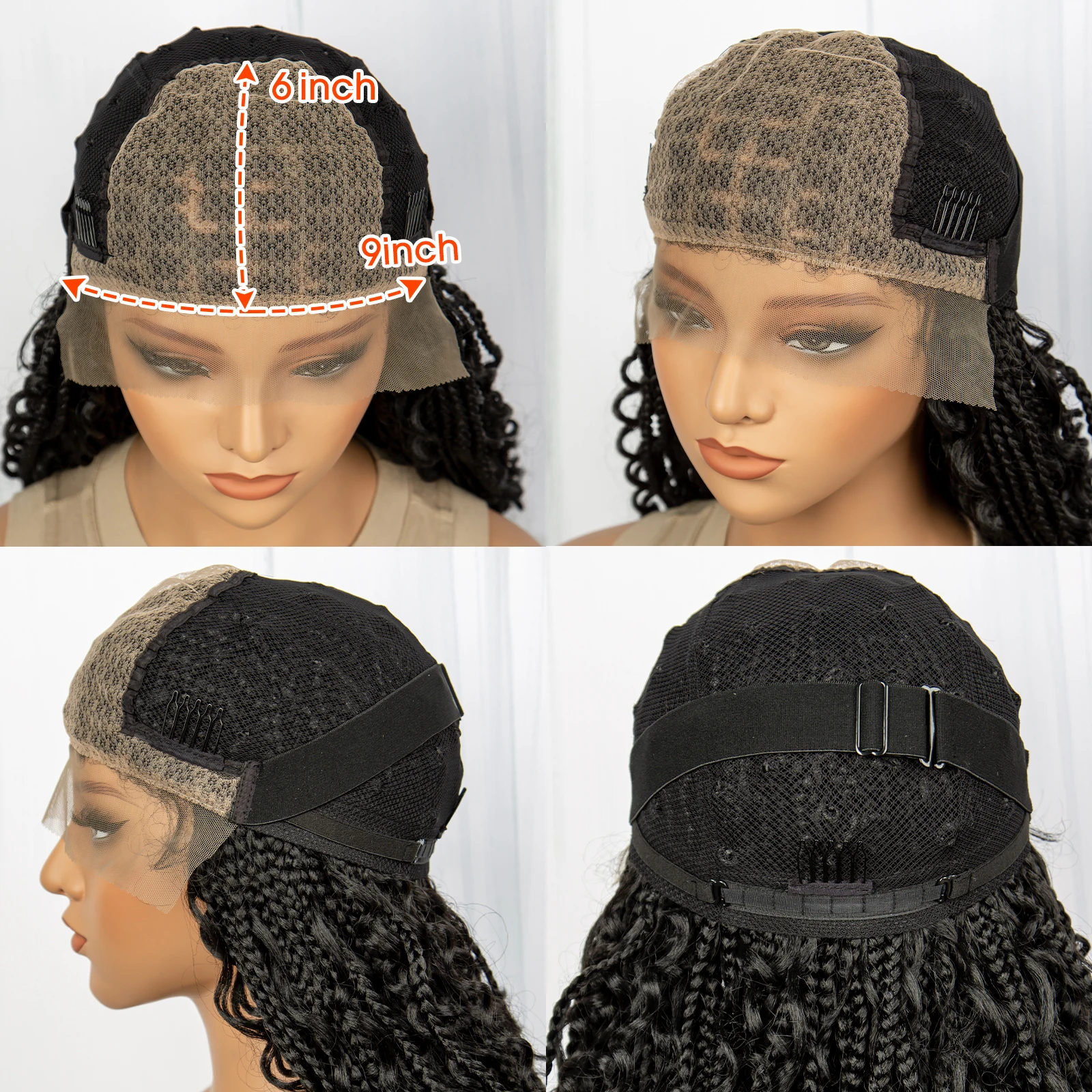 Bohemian Braided Wigs Boho Box Goddess Locs Wigs Synthetic 9x6 Lace Front Wig Braided Wigs Braid African With Baby Hair