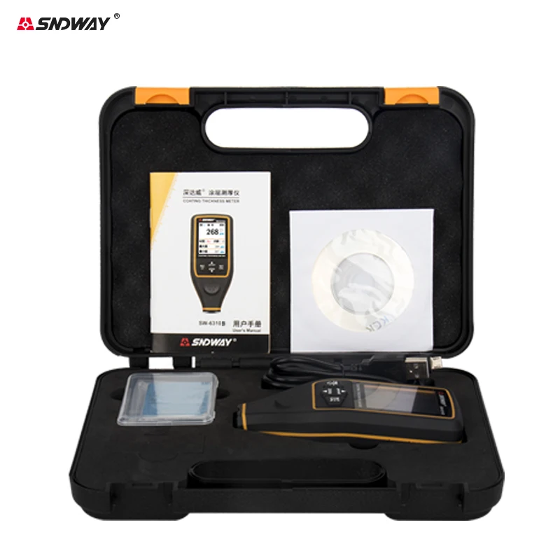 SNDWAY SW-6310A Coating Thickness Meter 0-1700um Fe/NFe Auto Dual Mode 2inch Screen 30 Data Storage Car Paint Film Tester view 5
