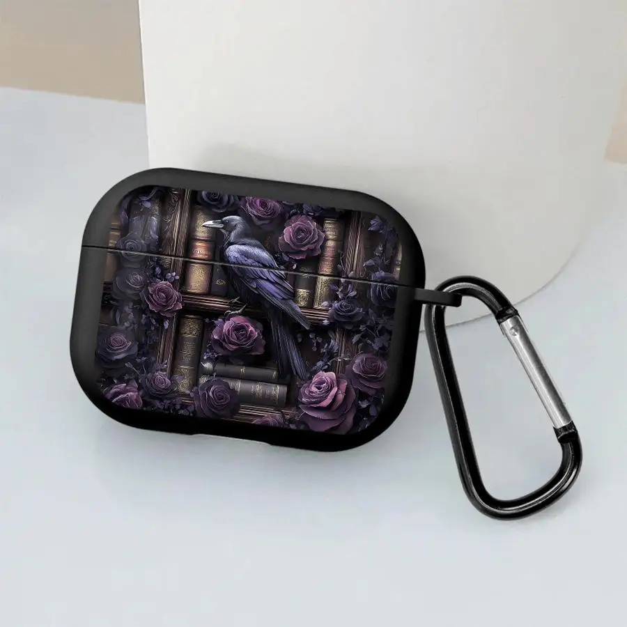 Earphone Cases Cover Case For Airpods Pro2 Pro3 4 1 3 2 Pro Cartoon Bookshelf
