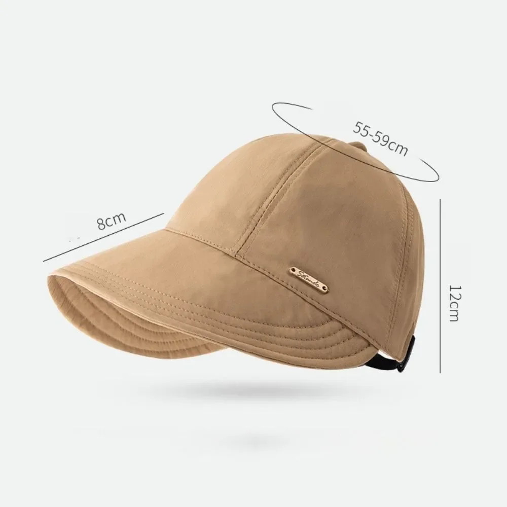 Foldable Wide Brim Sun Hat Drawstring Adjustable Caps for Men Women Beach Hats Summer Quick-drying Visors Fisherman Cap