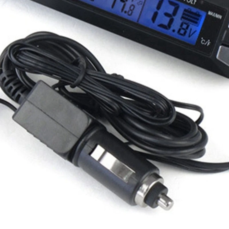 

12 В 24 В автомобильный термометр ЖК-цифровой автомобильный монитор напряжения часы автомобильный измеритель температуры вольтметр кабель датчик-A23R