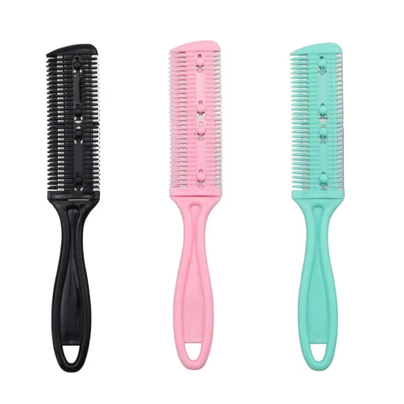 1pc Hair Cutting Comb Hair Brushes With Razor Blades Hair Trimmer Cutting Thinning Tool Barber Tool Hair Salon Barber Comb