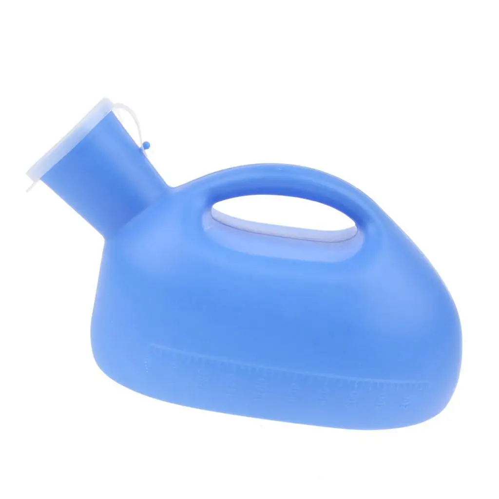 

Male Urinal Urine Bottle Easy Grip Handle Large Capacity Lightweight Plastic Pee Container for Camping Hospital Traveling