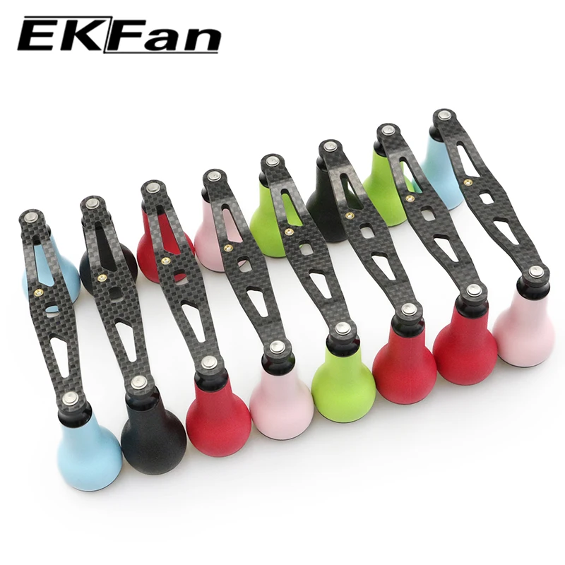 EKFan 105mm Baitcasting-Angelrollengriff für A/S/D 7*4/8*5 Loch Kohlefaser-Köderrollengriff TPE-Knopf DIY-Teile Zubehör – Detail 4