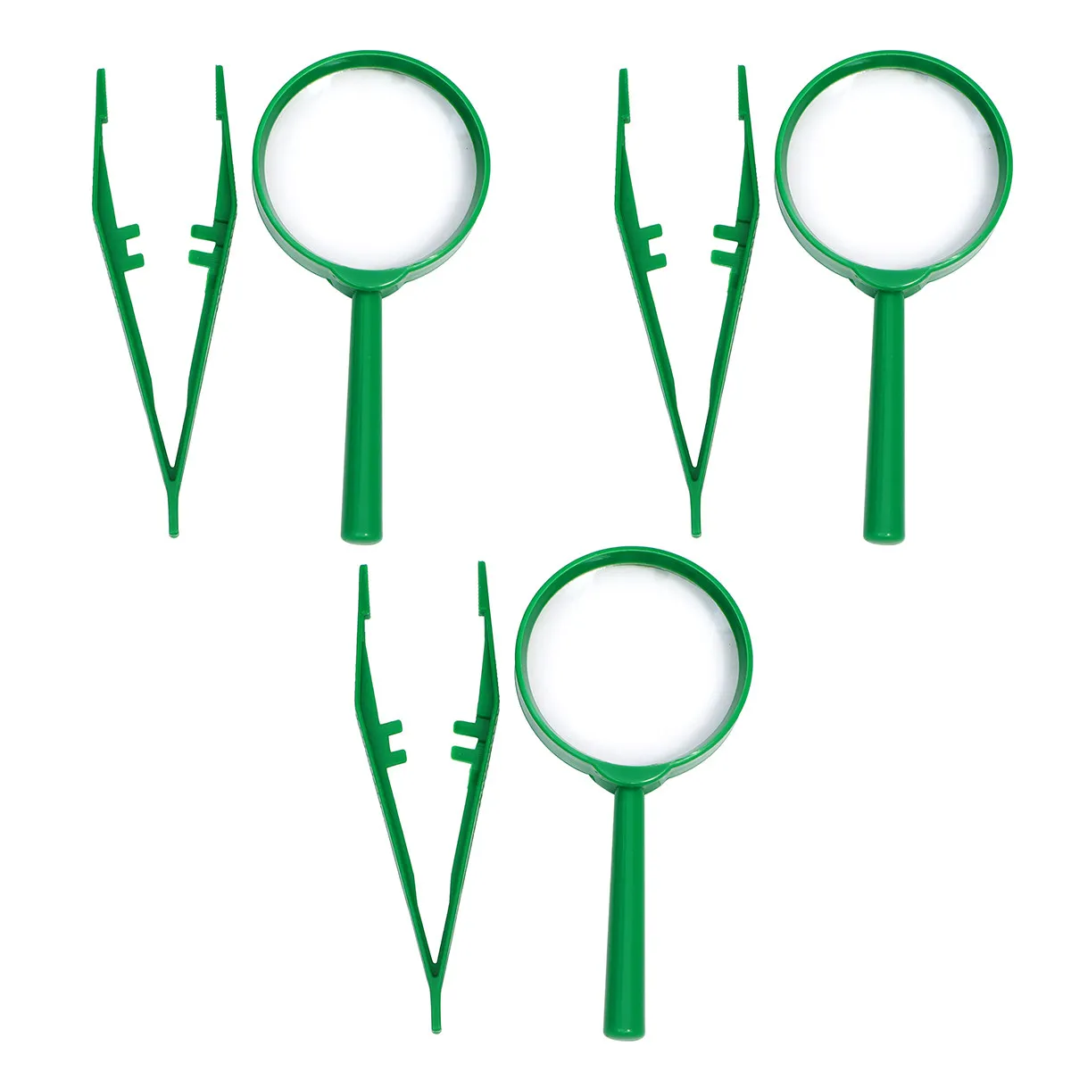 

Набор для изучения природы для детей (3 комплекта) с лупой, пинцетом и инструментами для детей 3-12 лет, развивающий