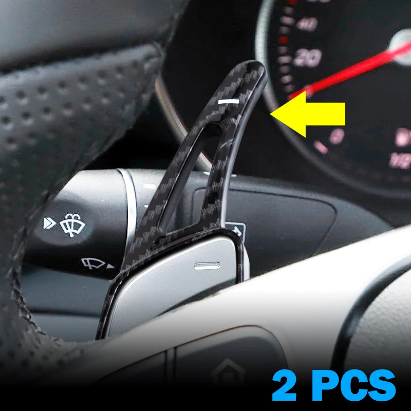 For Mercedes Benz A200 C300 E300 E350 CLA GLA GLB GLC GLE 200 250 300 350 450 580 Steering Wheel Paddle Shifter Extension Trims