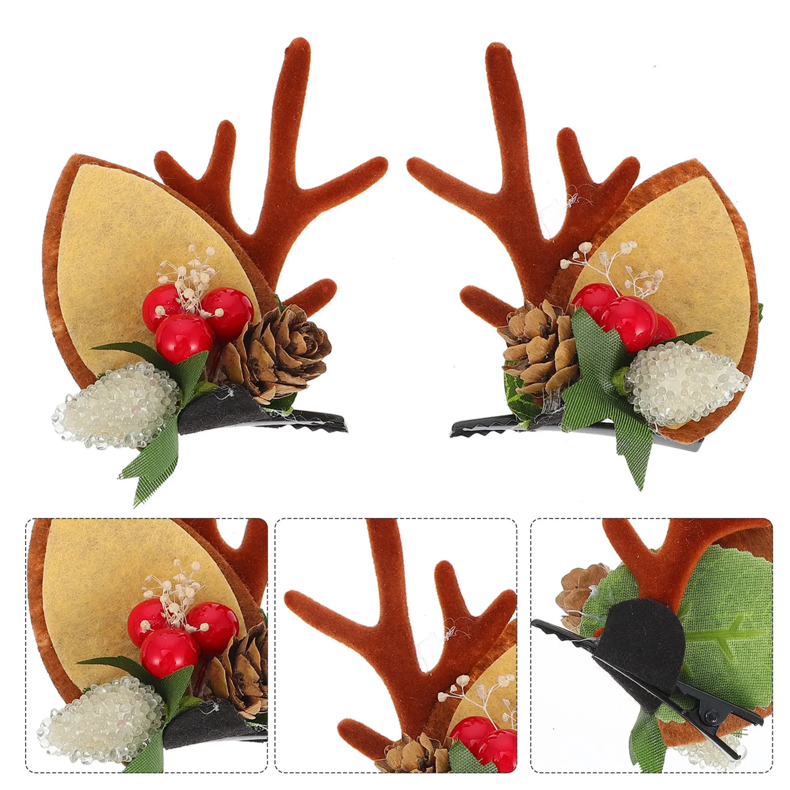 

Antler Clips Christmas Hair Barrettes For Women Holiday Party Wedding Decoration Xmas Hair Accessories