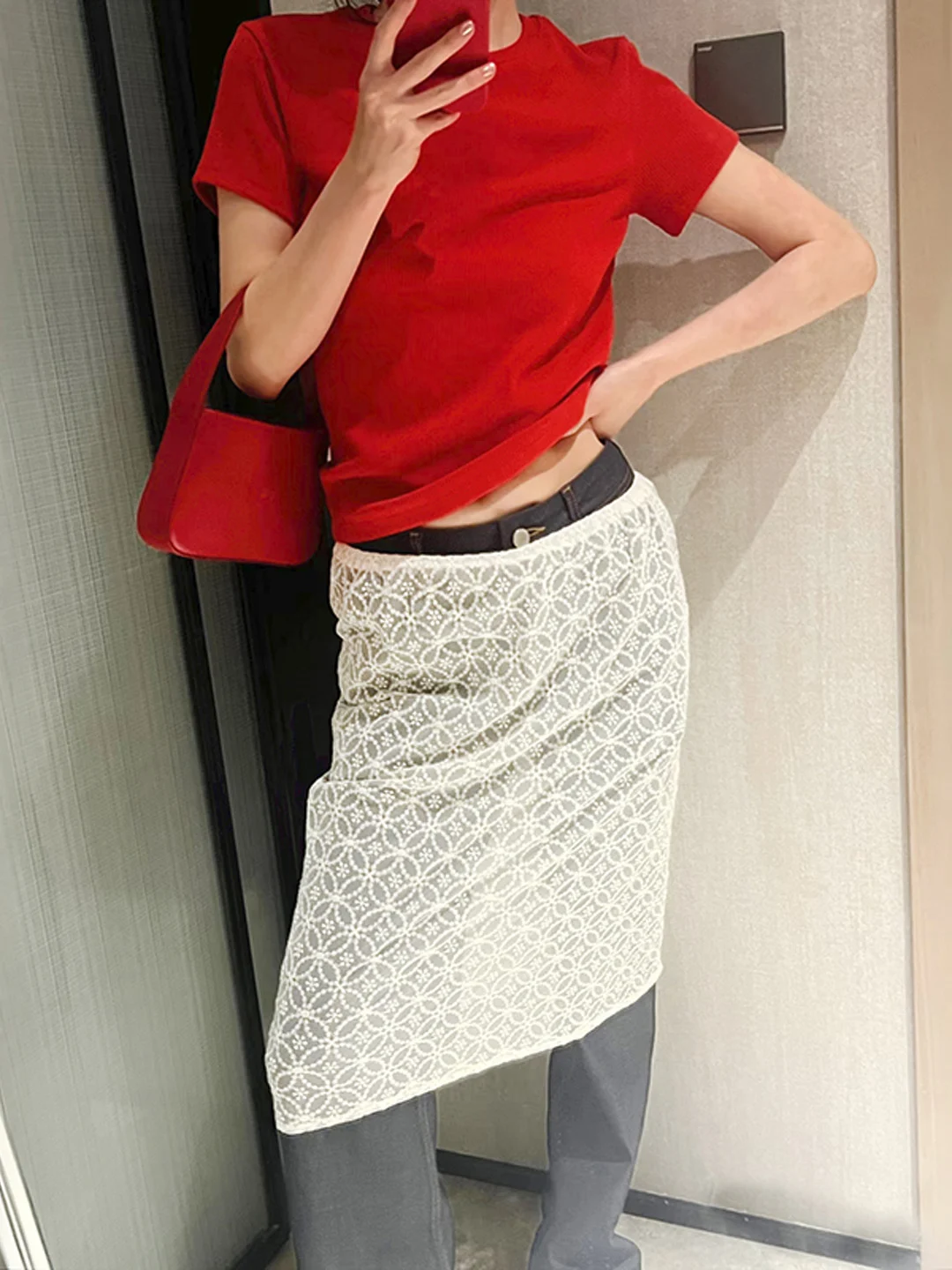 

Женская короткая юбка с ажурной вязкой крючком, весна-лето, модная, с высокой талией, из хлопка.