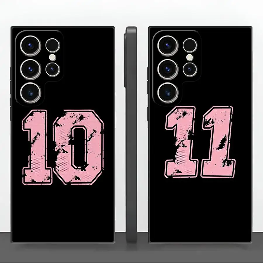 Funda Phone Cover Case for Samsung Galaxy S26 S24 Plus S25 Ultra S21 FE S20 Note 20 Ultra 8 9 10 S10 S9 S23 Football Number