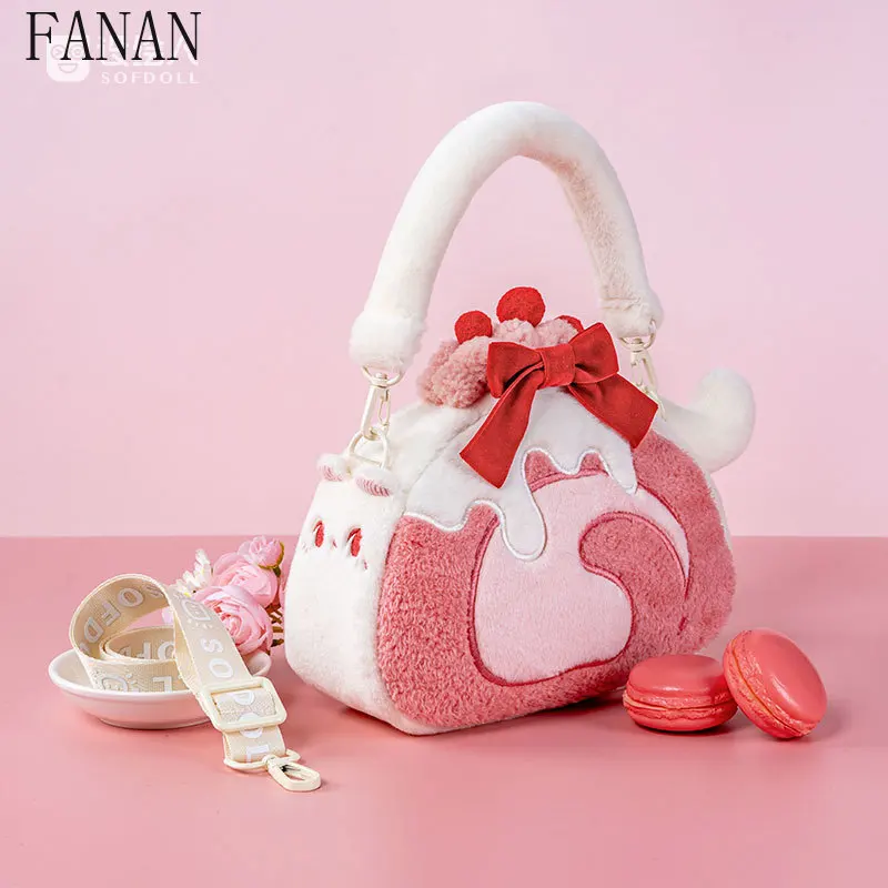 

Милая новинка 2023 года, кавайная сумка через плечо на одно плечо для девочек, милый подарок на день рождения с кошачьим узором, модные женские сумки