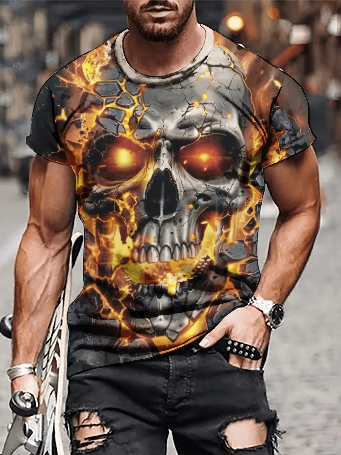 Short Sleeve Oversize T-shirt Man Short Sleeve Tee Men's Summer T-shirt King K Print Clothes Men Funny T-shirt O-Neck Tops Tees