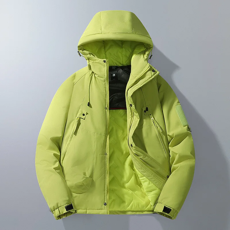 

New Fashion Men Winter Outdoor Hooded Travel Jackets Couple Casual Down Jackets Slim Warm Parkas Man Windproof Thicker Coats 3X