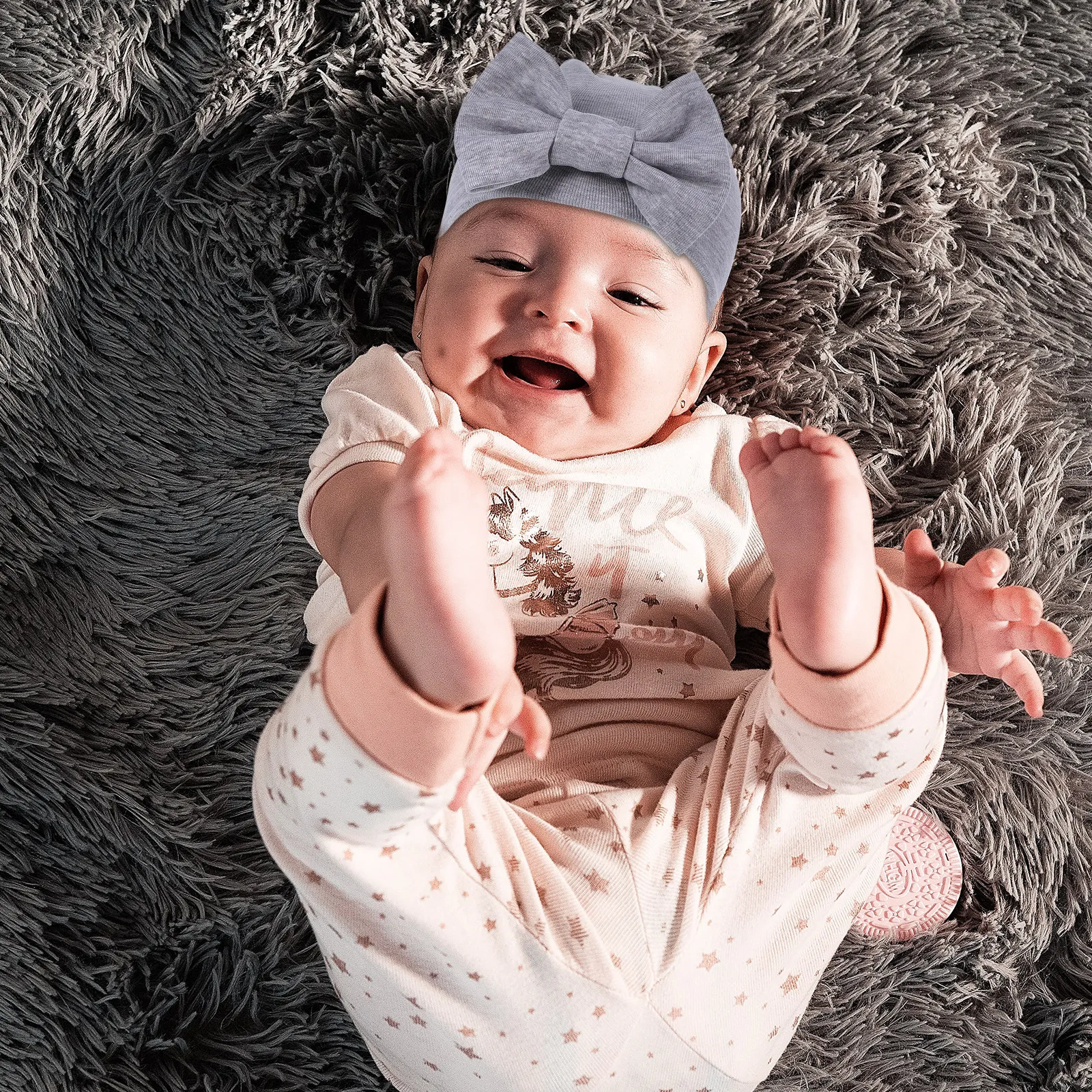 

2Pcs Newborn Cotton Infant Hat Soft Baby Boy Girl Cap Stylish Bow Beanie Unisex Gift for Birthday Christmas Holiday