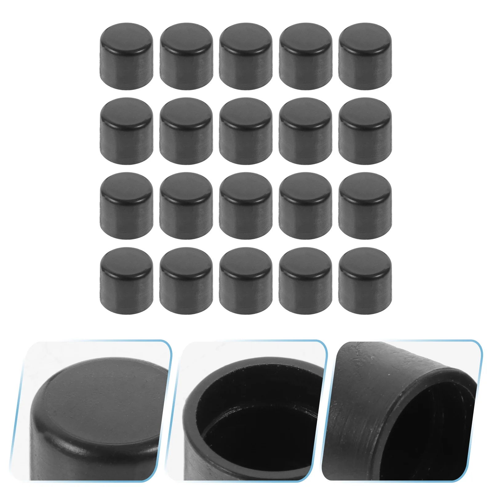 

20 Pcs Foosball Table Rod Football Machine Cap Soccer Game Caps Accessories Plastic End Child