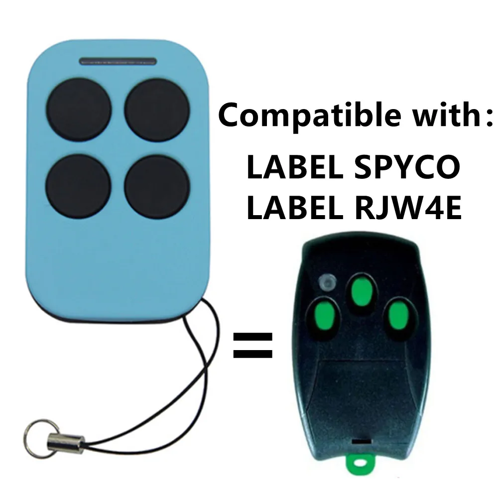 

Brand new LABEL Garage Door Remote cloning label Spyco RJW4E Door Opener 433mhz Rolling code Garage Command 433.92mhz