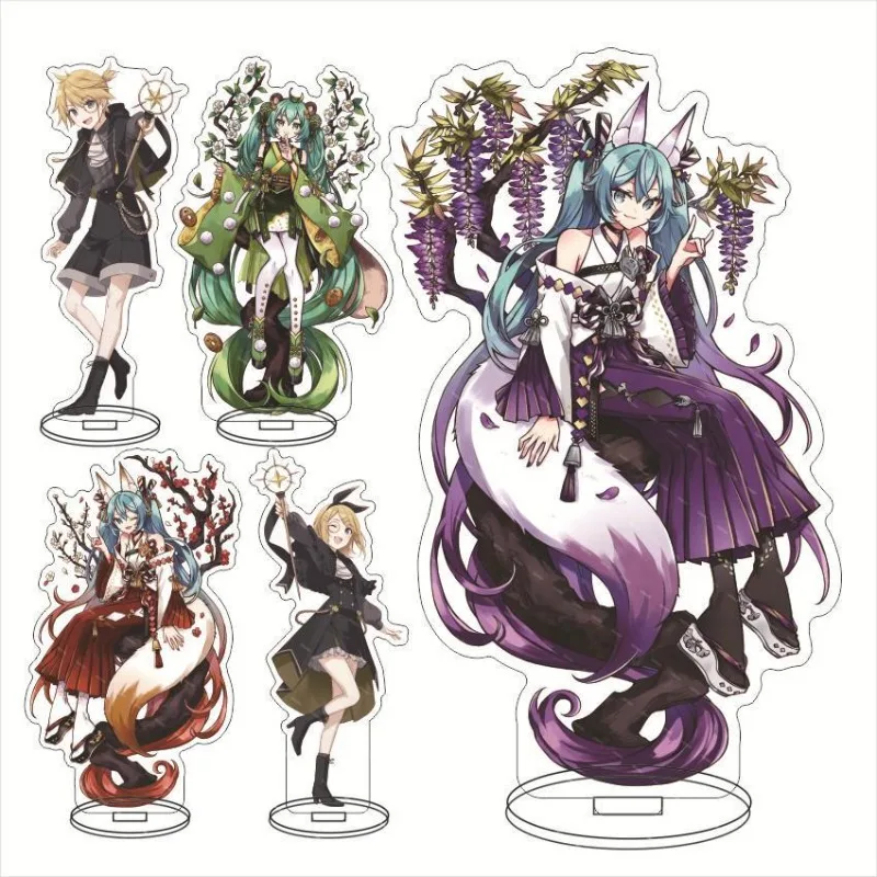 

Пиапро персонажи акриловая фигурка-подставка Хацунэ Мику Кагамине Рин/Лен аниме периферийные устройства мультфильм изысканный индивидуальный орнамент