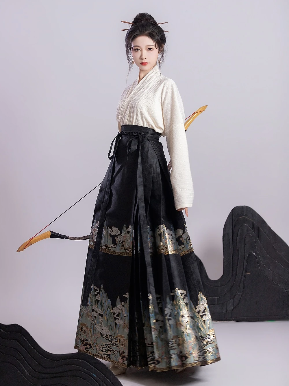 

Оригинальная свадебная юбка Ming Dynas Hanfu, новая китайская юбка с цветочным принтом для женщин, повседневная одежда