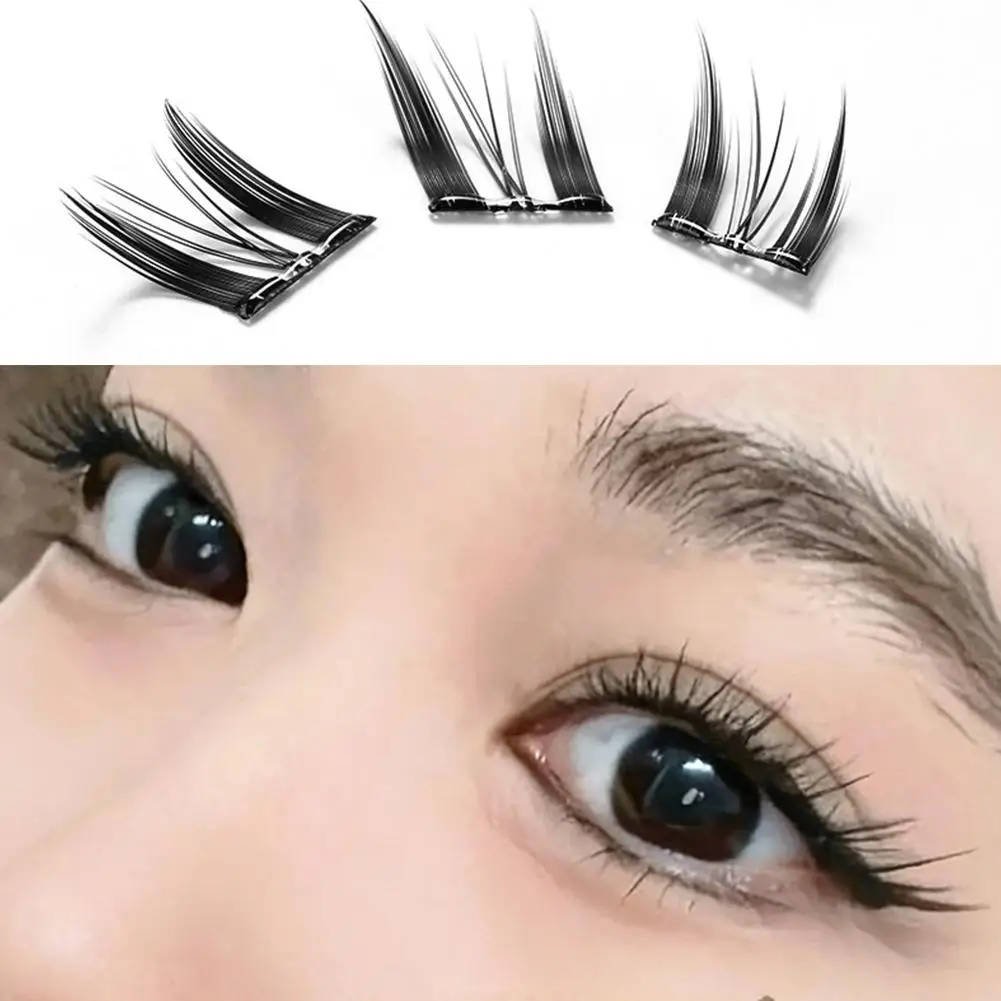 Glue-free False Eyelashes Oblique Flying Fox Style Curling Natural Lazy Comfortable Upper Eyelashes Cosplay Makeup for Women