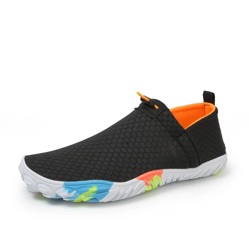 Men's Black Quick Dry Water Shoes Slip on Breathable Mesh Non-slip Beach Swim Surfing Outdoor Sports Walking Shoe  Soft Beach