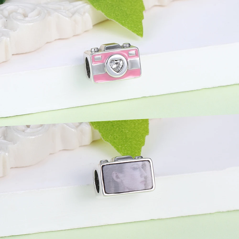 925 Sterling Silver Personalized Camera Custom Birthstone And Photo Birthday Charm Jewelry Gifts for Women Mother Girls Wife