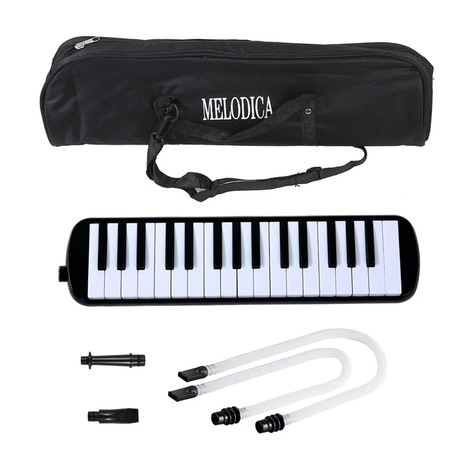 32 Keys Melodica Instrument Melodica Air Piano Keyboard with Soft Blow Pipe Blowing Nozzles Melodica Wind Instruments with Bag