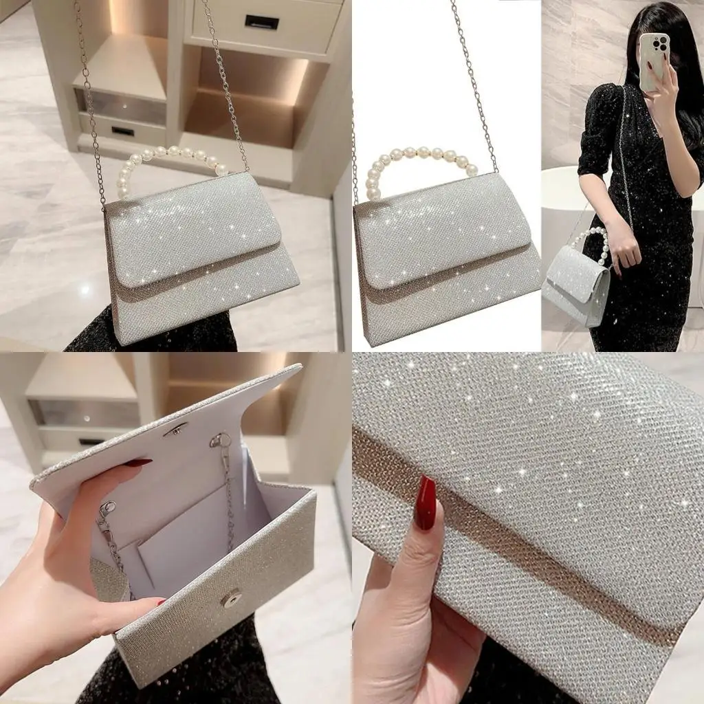 

X90D блестящий кошелек, женские свадебные клатчи, женская сумка через плечо со съемной цепочкой, блестящая сумка со стразами