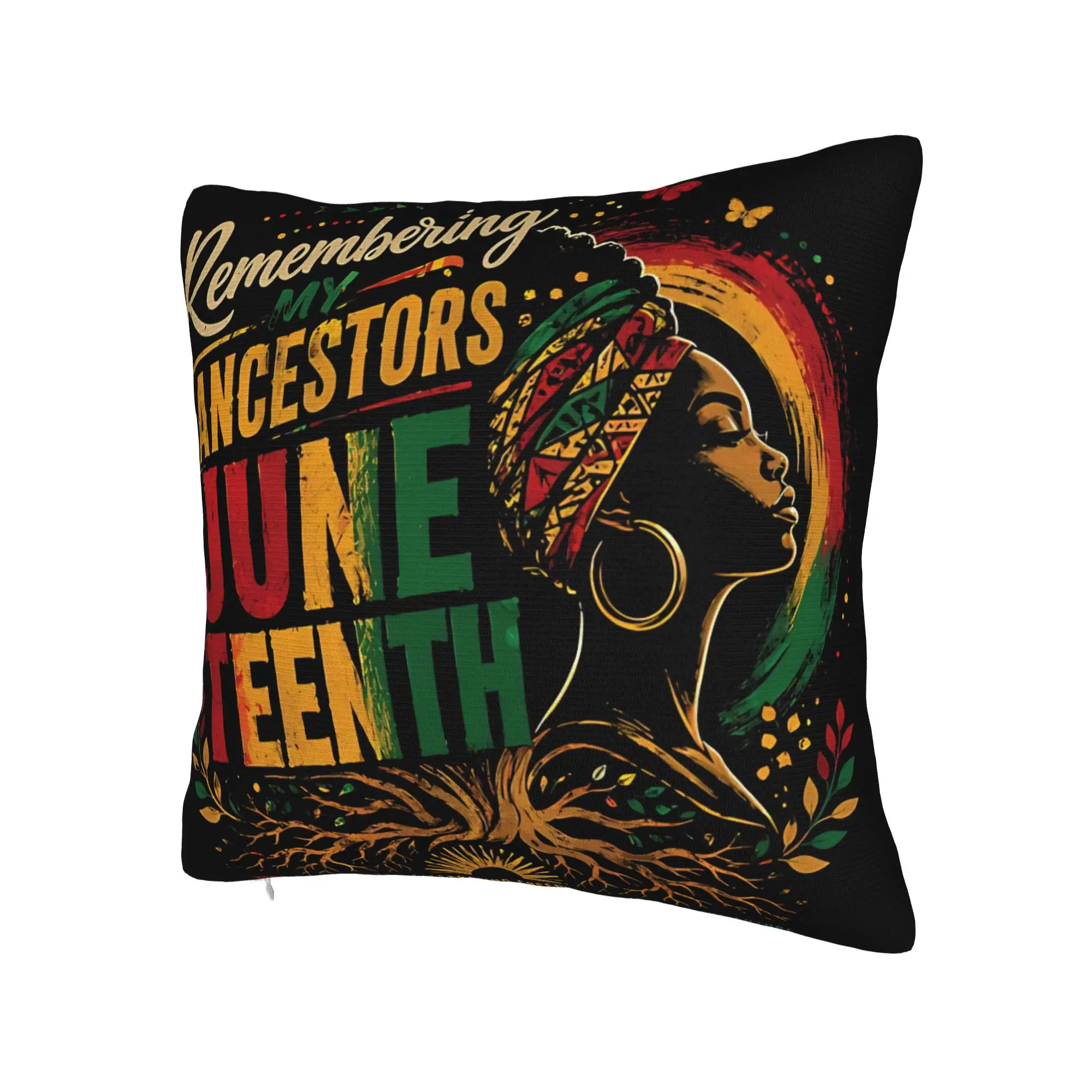 Juneteenth 1865 Rooted In Freedom Pillow Covers Stuff Printed Cushion Cover Decorations  Throw Pillow Case Cover Home Multi Size