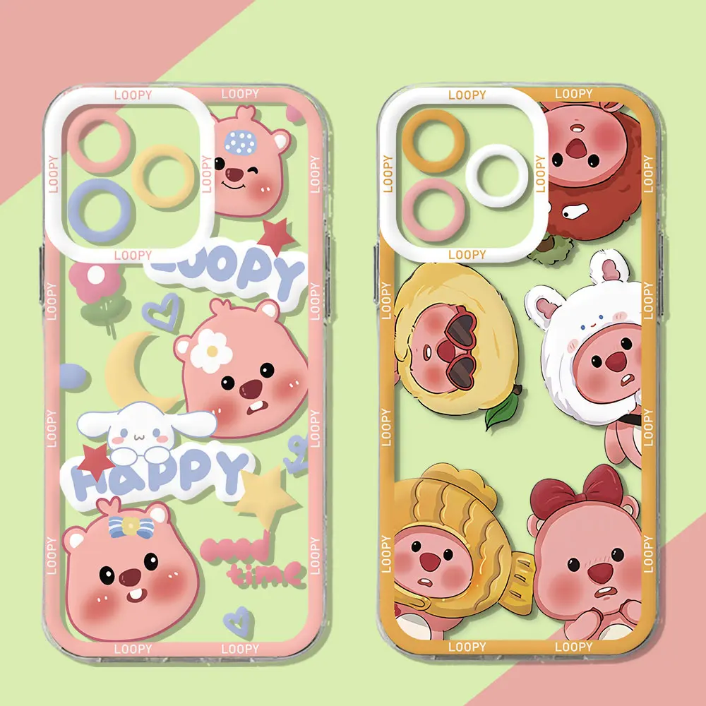 Cute Cartoon L-Loopy Clear Case For Samsung A73 A72 A71 A55 A52 A51 A50 A42 A35 A33 A32 A31 A30 A24 A23 A22 A13 A12 A05 5G Cover