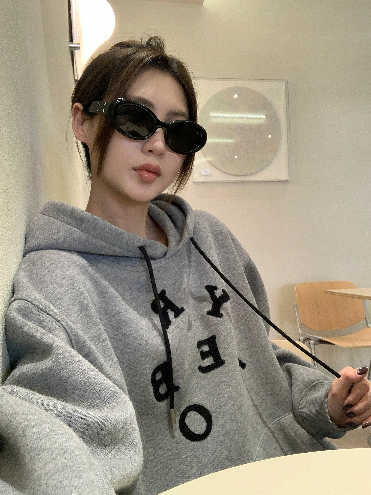 

Женская свободная толстовка с принтом в американском стиле, весна-осень, новая повседневная удобная куртка