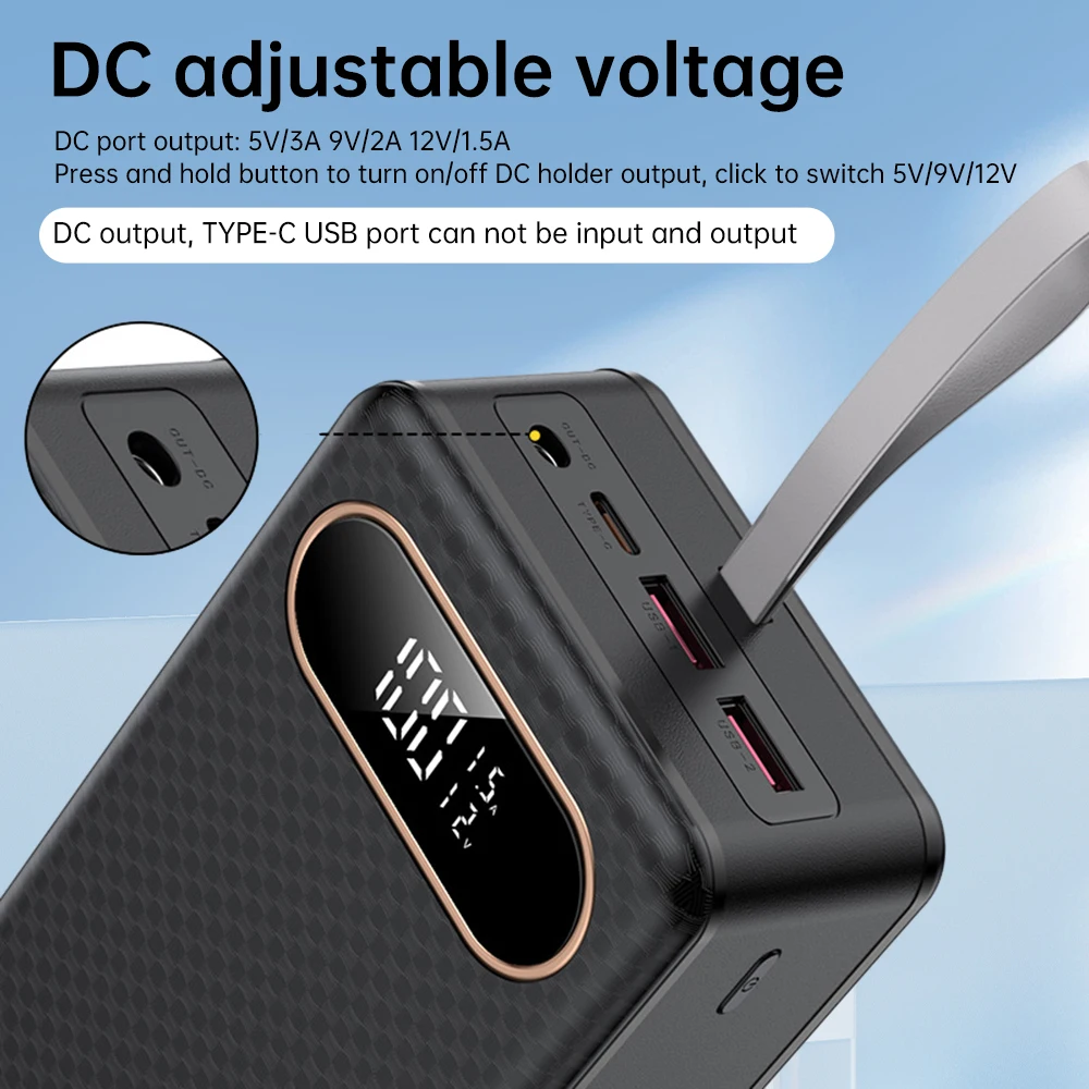 21-teiliges 18650 Batteriegehäuse DIY Mobile Power Box, lötfreies 22,5W Schnellladegerät mit DC/USB/Type-C Ausgang und LED-Licht für Outdoor-Stromversorgung – Detail 13