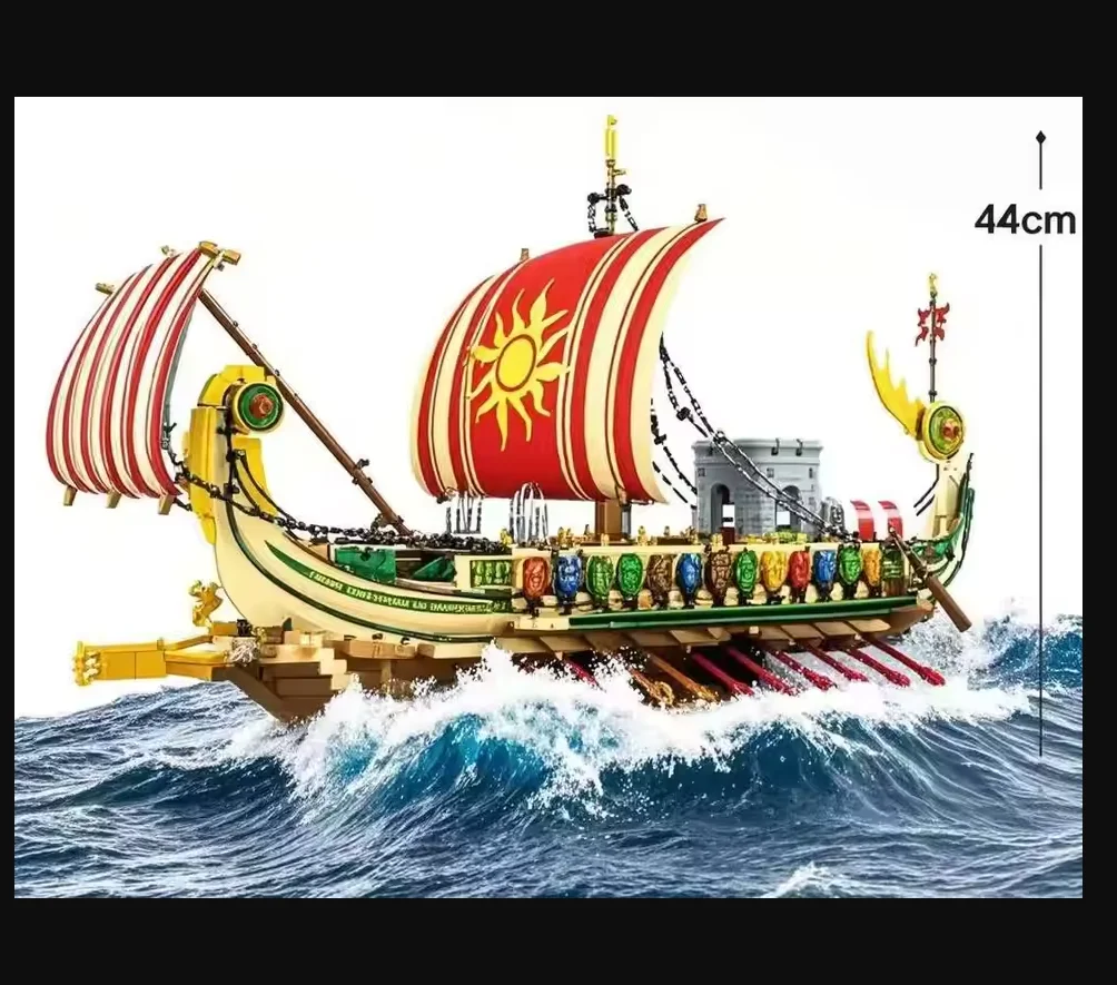 

2896pcs Kids Building Blocks Toys for Greek Warship for Giant War Warship Model Bricks Desktop Decoration Toy Gifts Collection