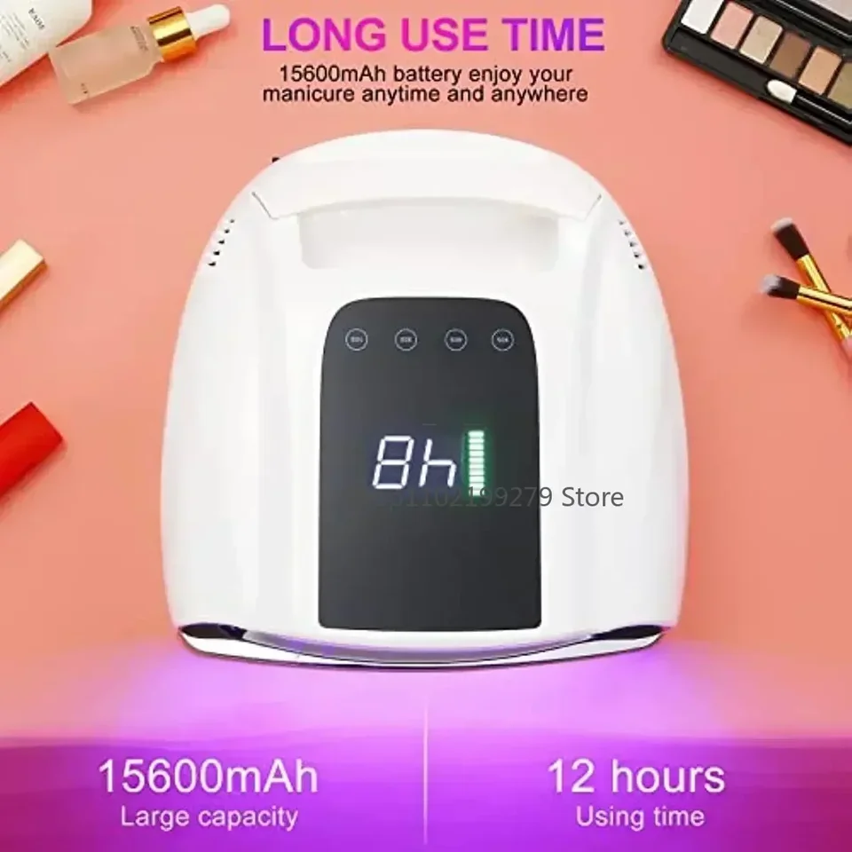 Lámpara de uñas inalámbrica 2025 mejorada, recargable, secadora UV LED sin cables, luz de curado para hogar y salón 5