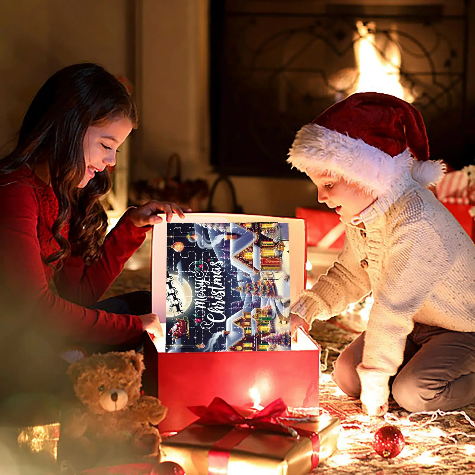 Timer da cucina a carica senza batterie Gnomo di Natale Conto alla rovescia di 24 giorni Calendario dell'Avvento Scatola Temporizzatori visivi natalizi per bambini Sabbia