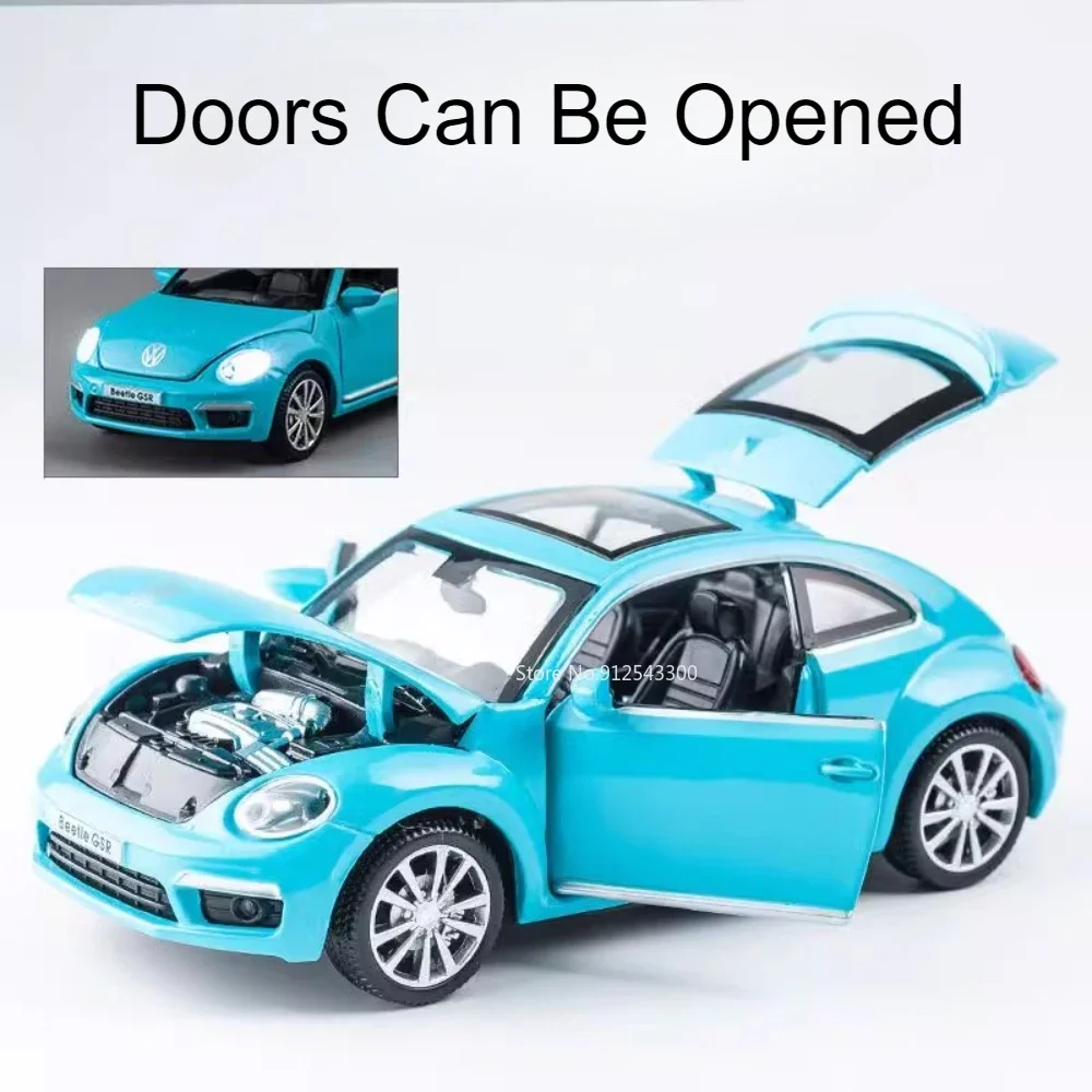 1:32スケール ビートル GSR 車 T1バス モデル玩具 サウンドライト付き 合金ダイキャスト プルバック ミニチュアモデル 子供向けホリデーギフト
