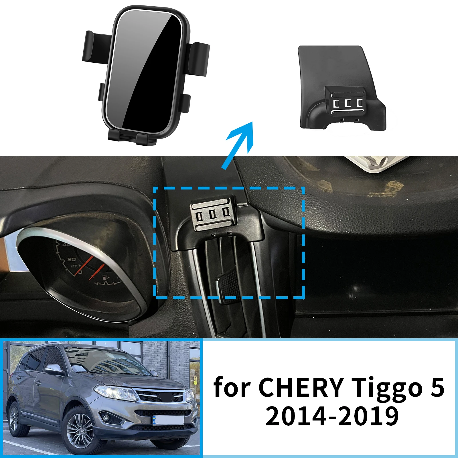 

Car Mobile Phone Holder for CHERY Grand Tiggo 5 Cowin X5 5 2014-2019 Accessories GPS Bracket Navigation Stand Auto