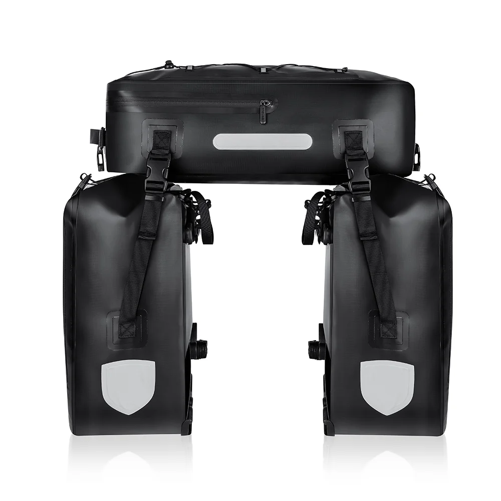 NEWBOLER 75L 3-in-1 Wasserdichte Fahrrad-Gepäckträgertasche MTB Rennrad-Tasche Große Kapazität Reisegepäckträger Satteltasche – Detail 10